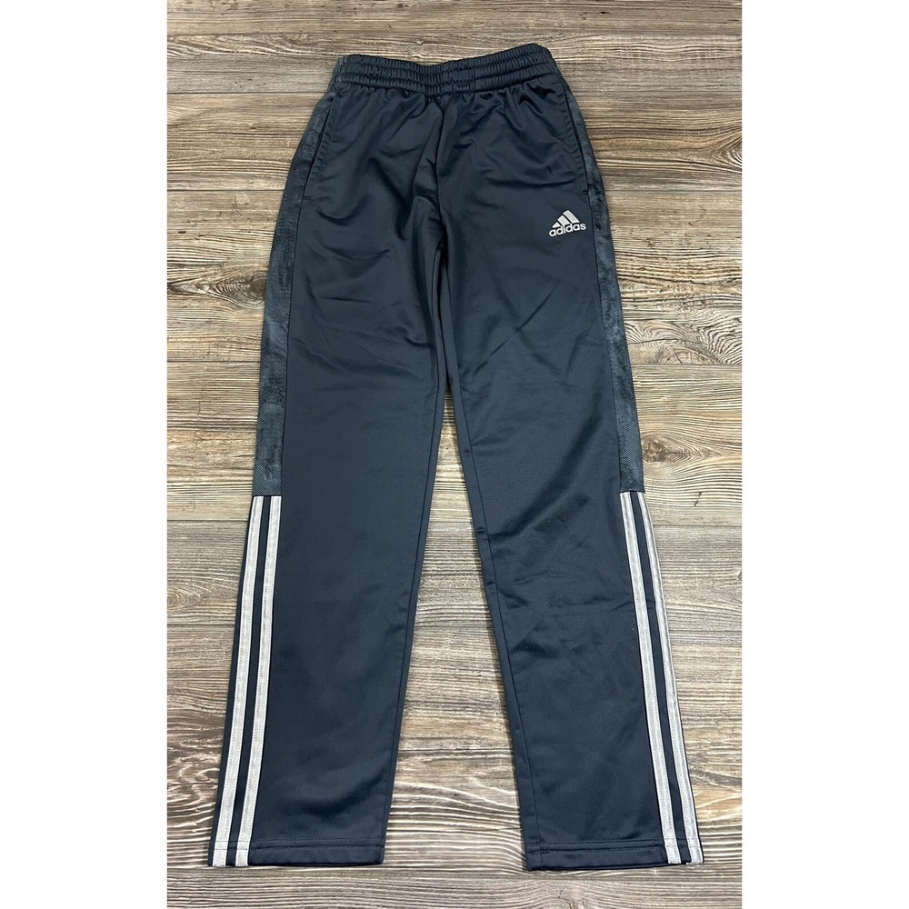 Adidas‎ Youth Boy's Track Pants Size 10/12 M Grey, Drawstring, Pockets, #AK5592